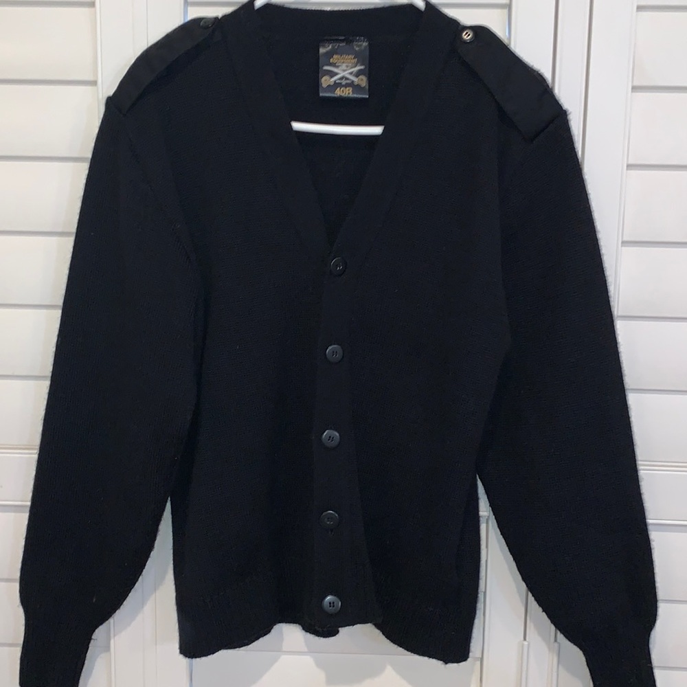 Black military sweater
